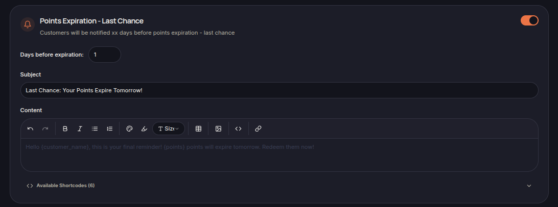 Points Expiration Last Chance