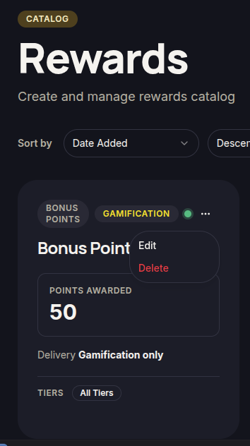 Reward Edit Delete