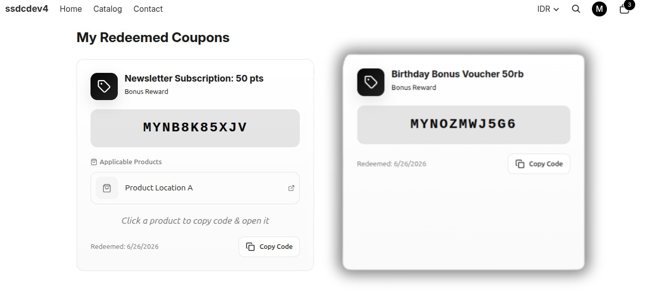 Birthday REward Coupon