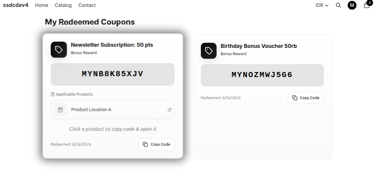 Reward Newsletter Kupon