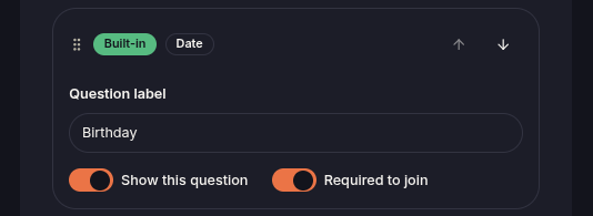 Built-in Questions